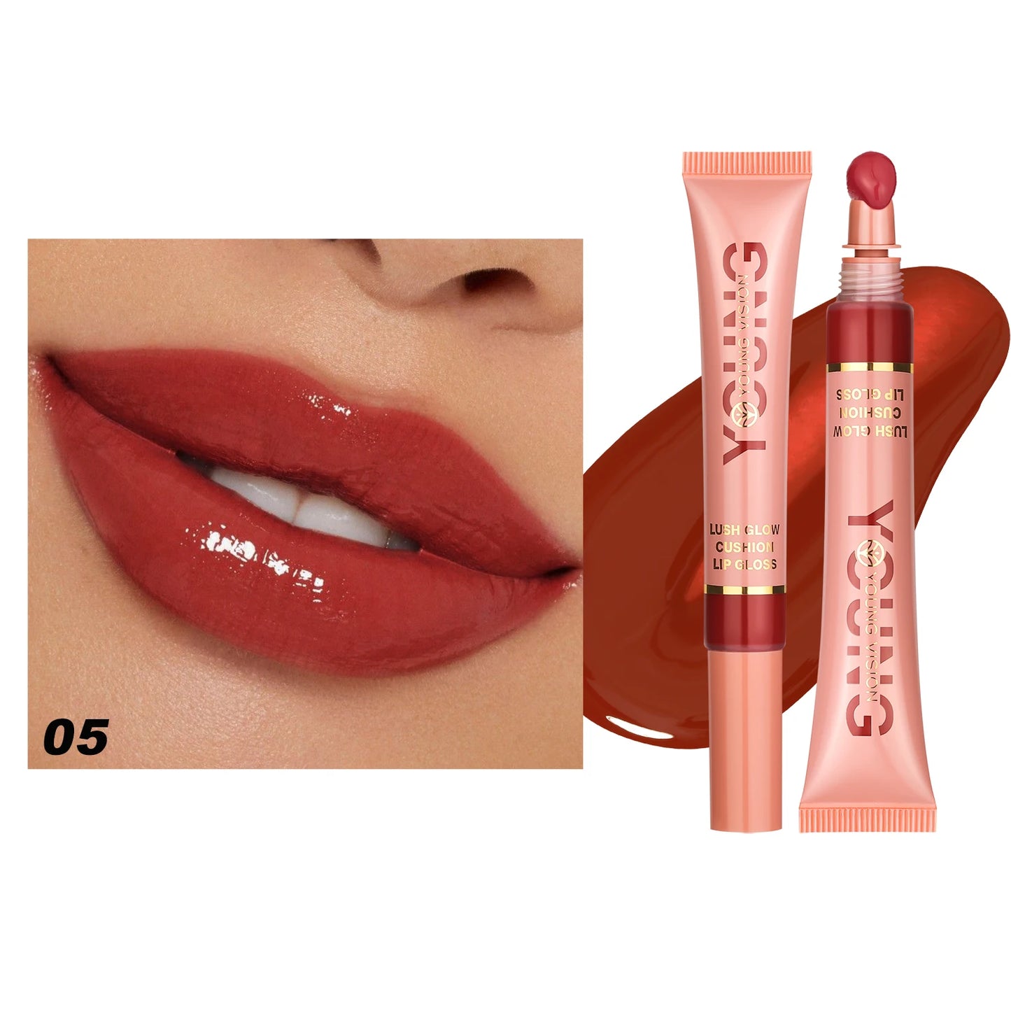 Lush Glow Cushion Lip Gloss – 6 Colors | Moisturizing Lip Glaze