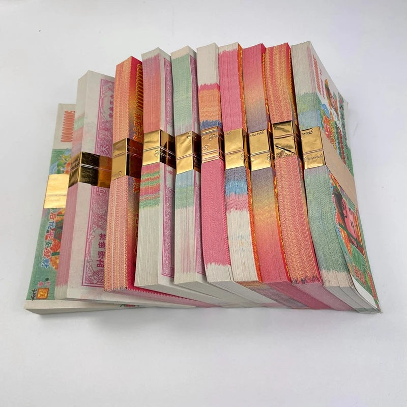 1000 Pieces Ancestor Money Paper Full Set Large Small Denomination Hell Bank Notes Funeral Worship Supplies Qingming Festival Peaceful Pleasures Health and Wellness 10 bundles