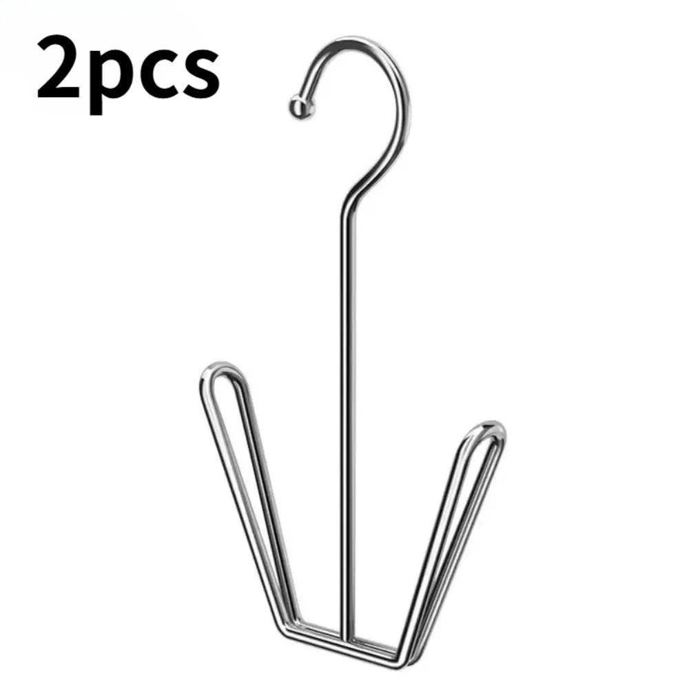 2/5Pcs U-Shaped Stainless Steel Shoes Drying Rack Windproof Quick-Dry Wall-Mounted Space-Saving Indoor and Outdoor Hooks Peaceful Pleasures Health and Wellness 2Pcs