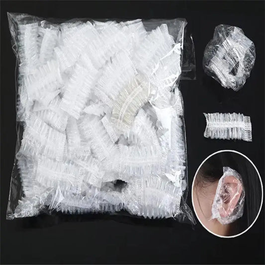100Pcs/pack Waterproof Earmuff Disposable Hair Dye Earmuff Baby Hair Washing Adults Children Ear Pad Anti Water Entry Ear Cover Peaceful Pleasures Health and Wellness