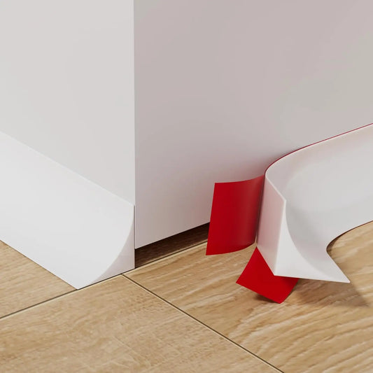 3.28 or 9.8' Flexible Quarter Round Molding Peel and Stick Shoe Molding Baseboard Self-Adhesive Corner Trim for Wall, Floor Edge Peaceful Pleasures Health and Wellness 3M
