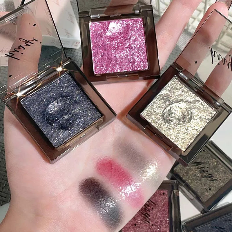 Purple Glitter Eyeshadow Shimmer Plate | Waterproof Long-Lasting