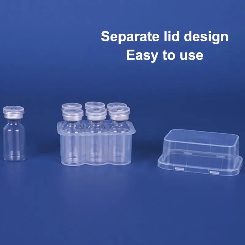 5PCS 3/5/7/10mL Vial Storage Case Stackable Plastic Microtube Storage Box Clear Freezer Tube Box Diabetic Supplies Peaceful Pleasures Health and Wellness