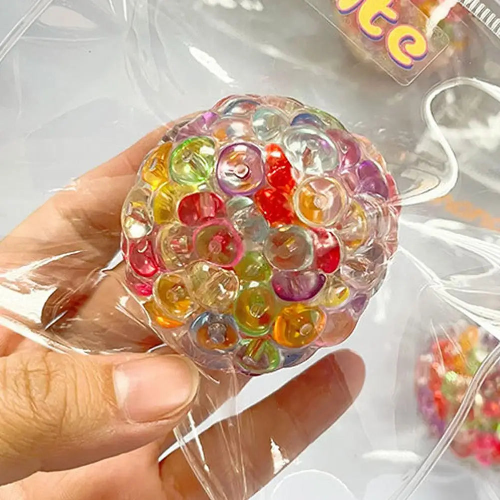 Creative Explosion Beads Squishy Balls Stress Relieving Toys Slow