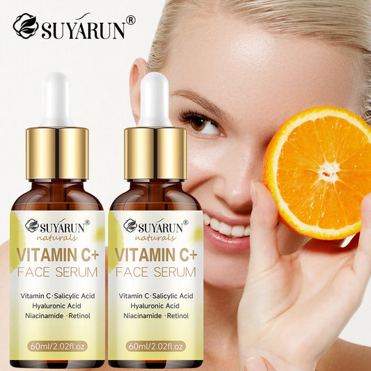 SUYARUN Vitamin C Facial Serum - Brightening, Antioxidant, Fade Dark Spots & Hydrating Treatment for Glowing Skin. Peaceful Pleasures Health and Wellness