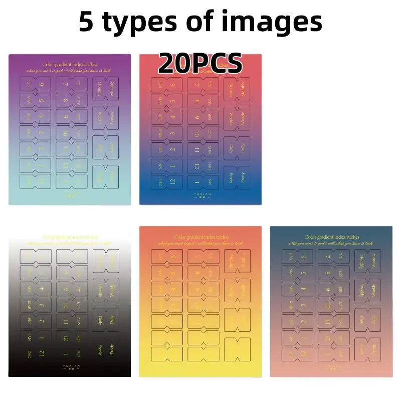 Monthly Separator Tab Stickers for Planners & Notebooks | 10/20 Sheets