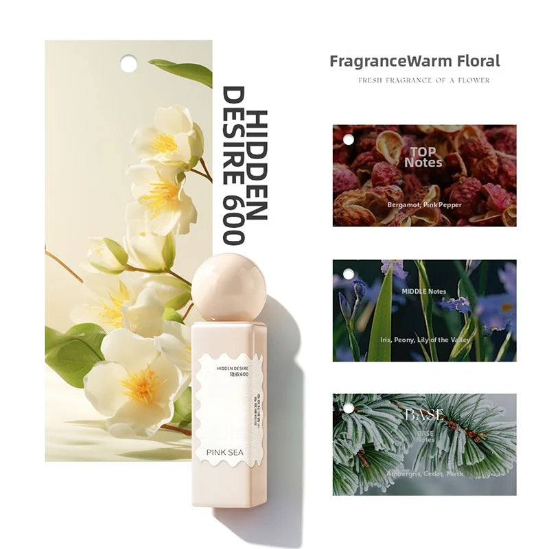 Floral Fruity Perfume For Women 30ml Rose Peach Citrus Fresh Natural Eau De Toilette Luxury Sandalwood Long-lasting Perfume Peaceful Pleasures Health and Wellness