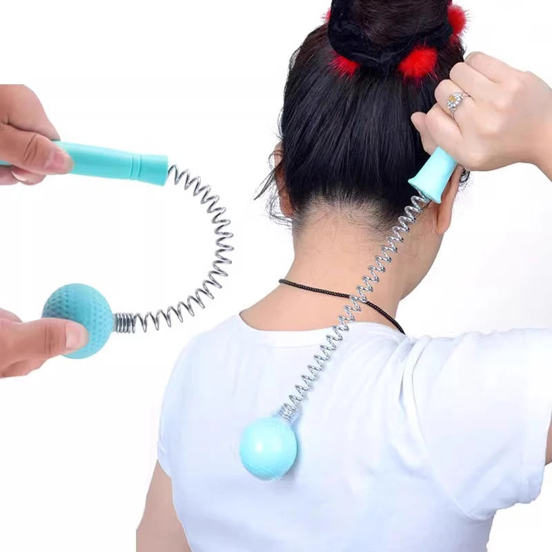 Manual Massage Hammer Stick Ball Body Massager Spring Elastic Knock Shoulder Arm Leg Hip Waist Whole Massage Tool Peaceful Pleasures Health and Wellness