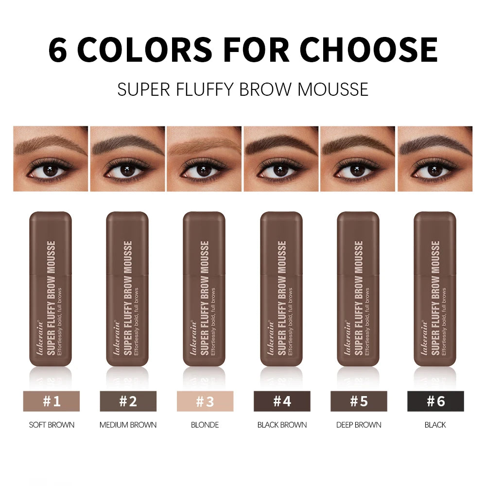 Superfluff Volumizing Brow Mousse Tint for Eyebrows Tinted Brow Gel Brown Long Lasting Waterproof Eyebrow Tattoo Dye Cosmetics Peaceful Pleasures Health and Wellness