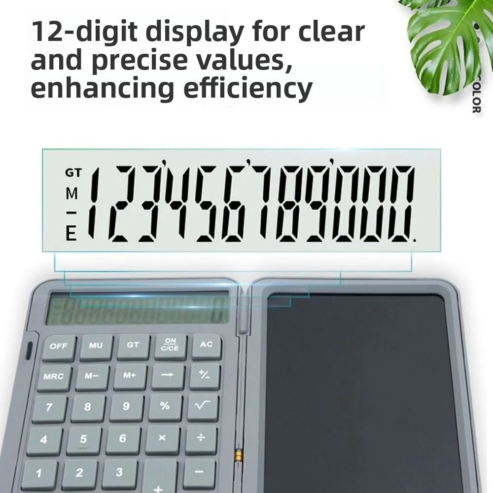 2in1 Scientific Calculator Large Screen Display Erasable Function Calculators with Tablet Multifunctional Foldable Peaceful Pleasures Health and Wellness