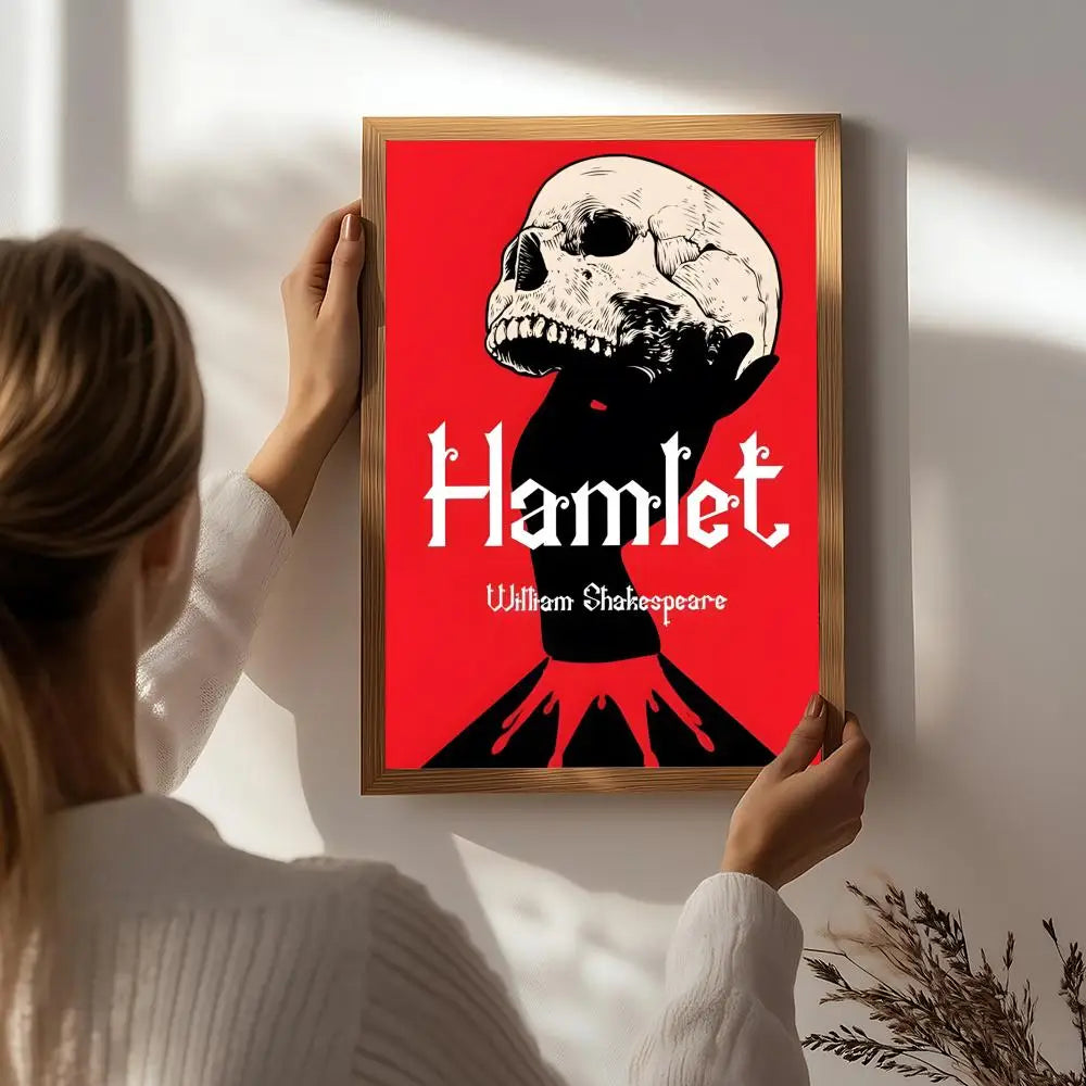 Drama H-Hamlet Poster HD Self Adhesive Waterproof Wall Art Ideal for Home Office Dorm Bedroom Great Gift Peaceful Pleasures Health and Wellness White8 15X20cmNoframe