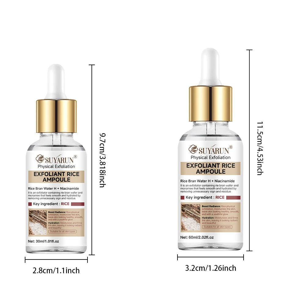 SUYARUN Rice Exfoliating Essence - Brightening Hydrating Gel, Gentle Peel Treatment with Rice Extract for All Skin Types. Peaceful Pleasures Health and Wellness