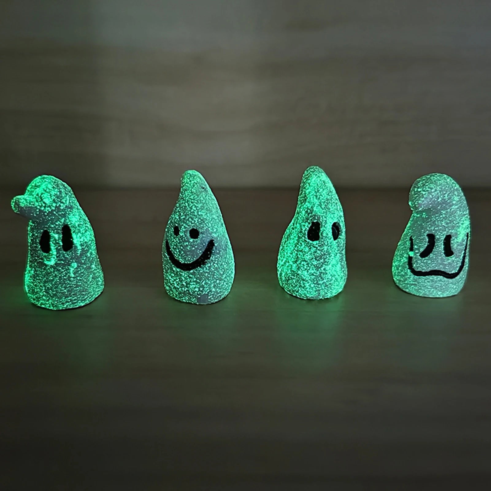 8-Pack Halloween Mini Ghost Resin Figurines | Glow Ornaments Halloween Figurines Peaceful Pleasures Health and Wellness