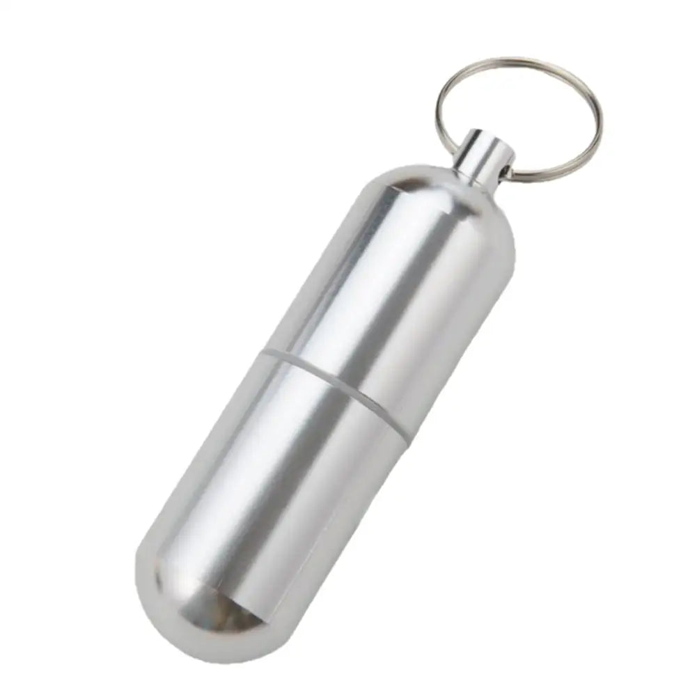 Portable Storage Medicine Box Aluminum Alloy Cotton Swab Holder Waterproof Toothpick Box Travel Camping Pill Storage Organizers Peaceful Pleasures Health and Wellness L