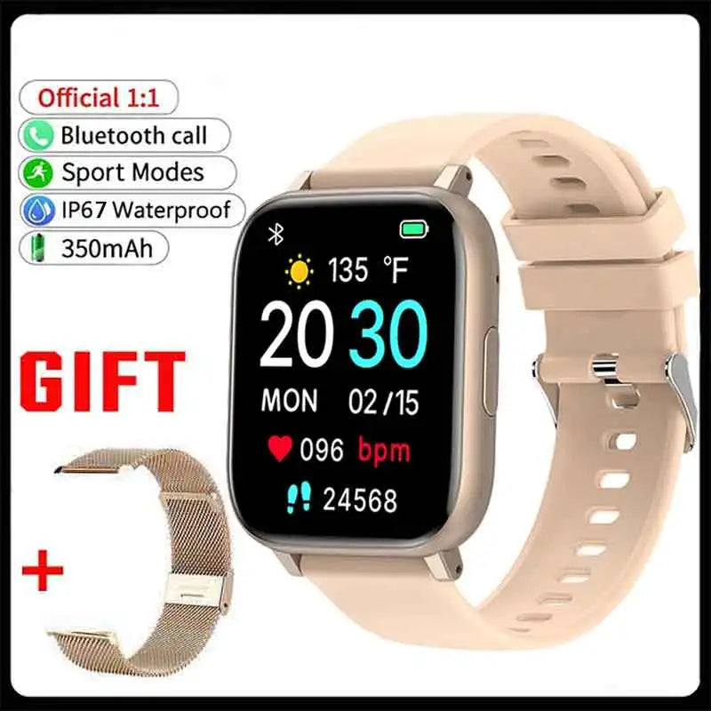 1.77" Touch Smartwatch – Heart Rate, SpO2 & Fitness Tracker