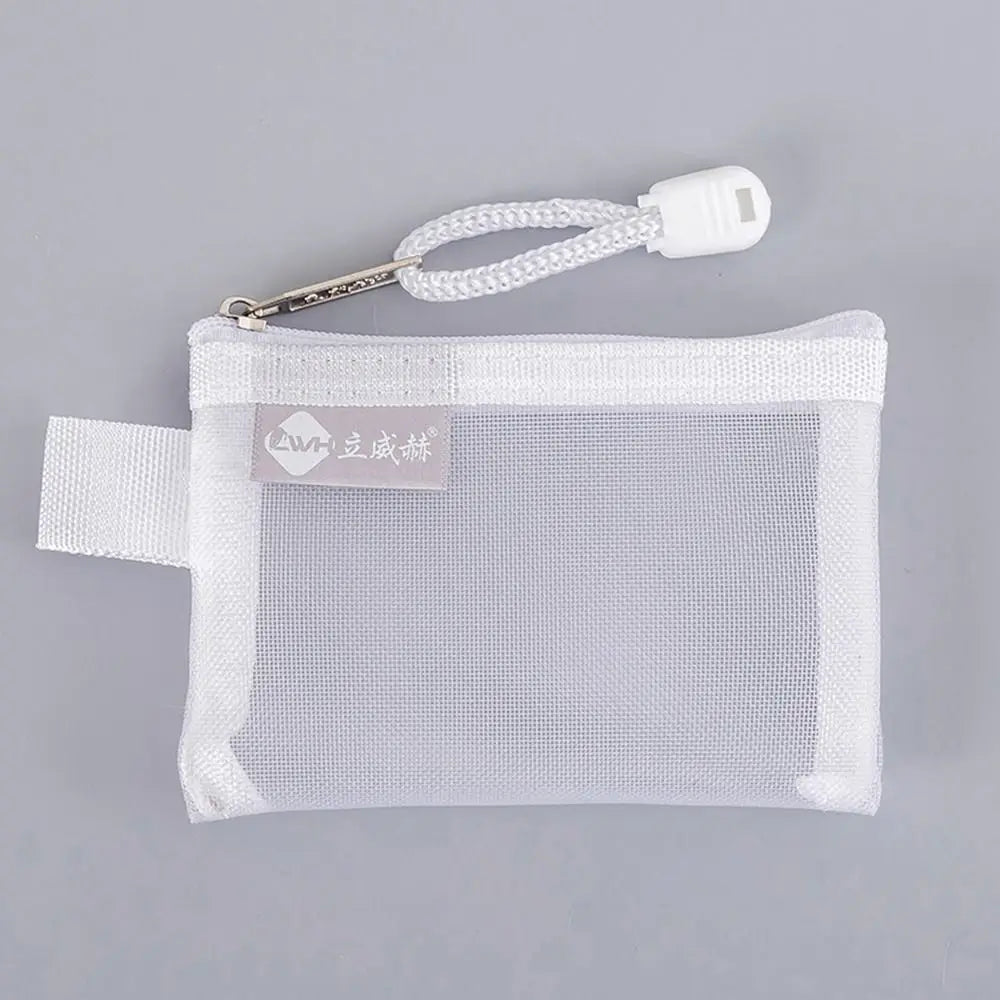 Mini Portable Lipstick Credit Card ID Card Data Line Key Storage Bag Coin Purse Mesh Card Bag Sundries Organizer Peaceful Pleasures Health and Wellness 04