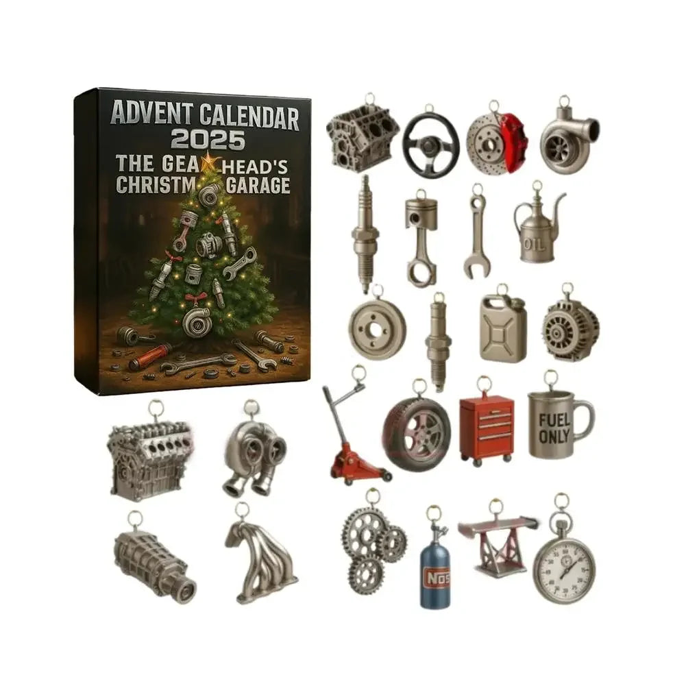 2025 Advent Calendar 24 Days Mini Auto Parts Tools Christmas Countdown Calendar For Mechanics Car Enthusiasts Holiday Gifts Peaceful Pleasures Health and Wellness 1pcs L