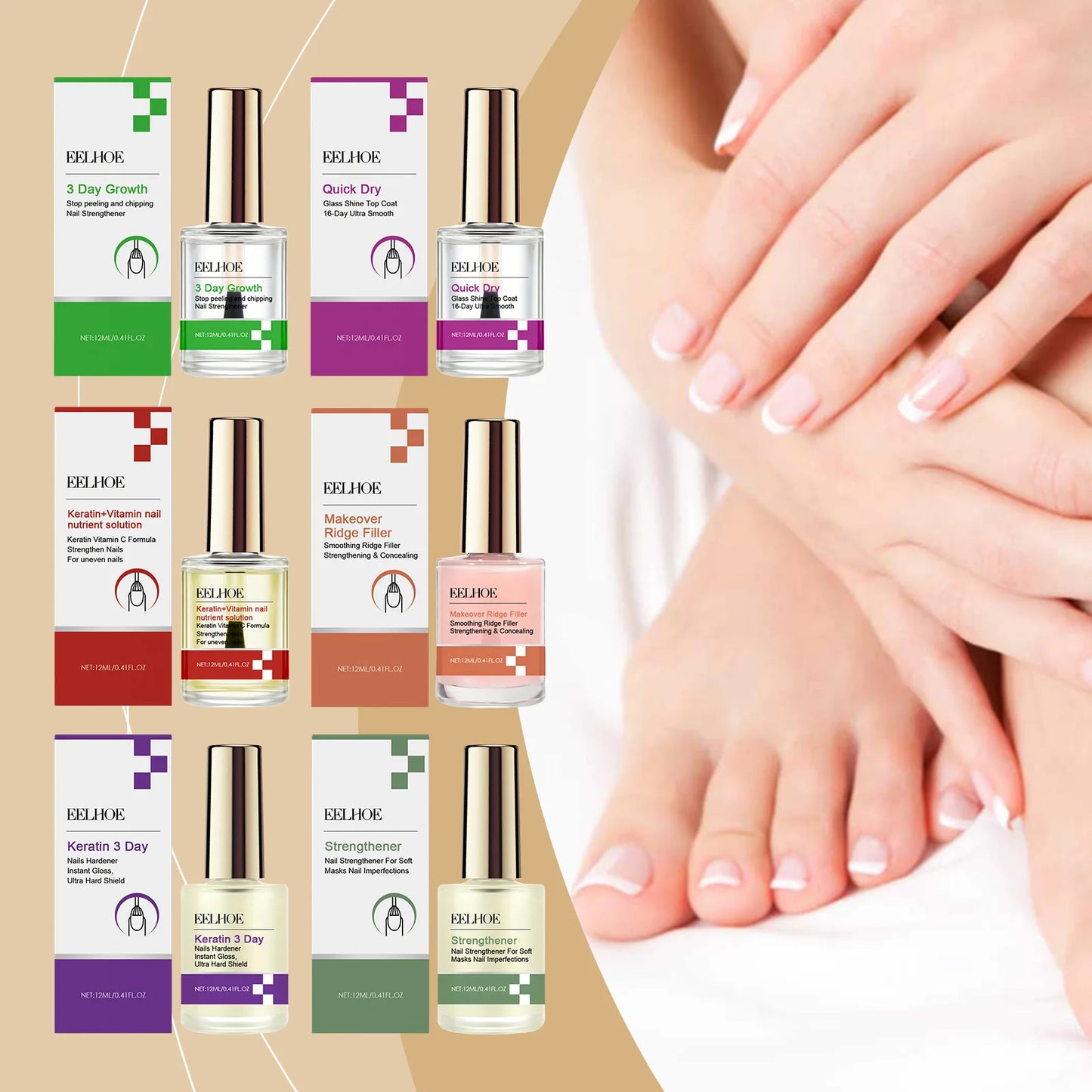 EELHOE Keratin Nail Repair Serum | Strengthening & Growth 12ml