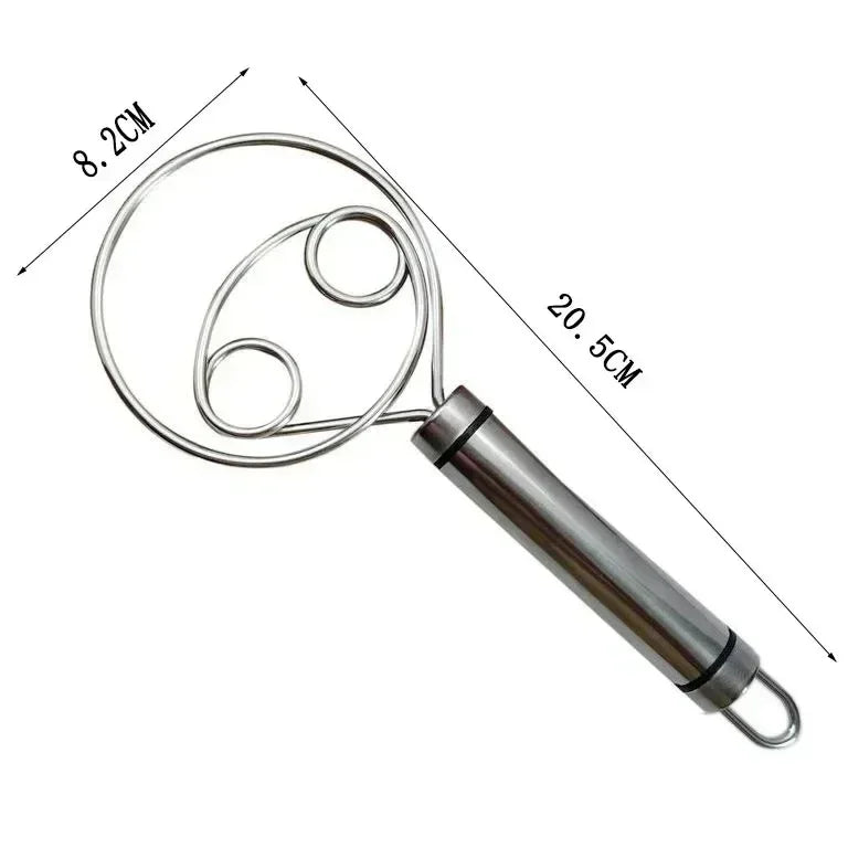 Danish Dough Whisk – Stainless Steel Pastry Blender & Mixer