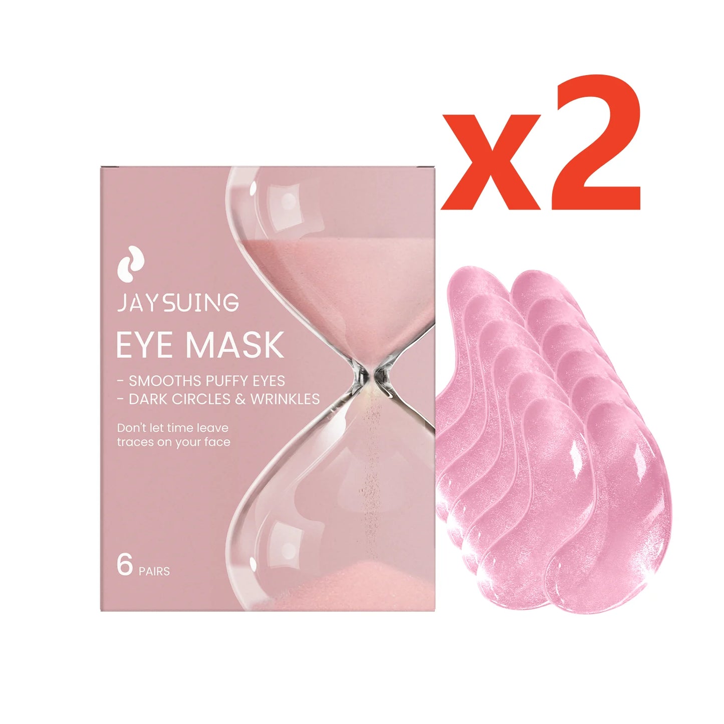 Hyaluronic Acid Eye Mask for Dark Circles and Puffiness Peaceful Pleasures Health and Wellness 12 pairs Boxed