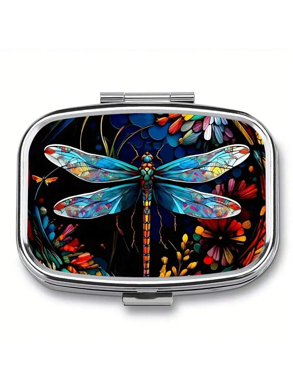 2 Compartment Medicine Pill Case, Compartment Portable Medicine Case, Portable Pill Box For Pocket Or Purse Pill Box Peaceful Pleasures Health and Wellness black