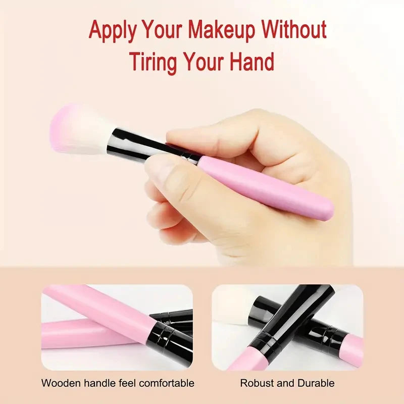 18-Piece Makeup Brush Set – Foundation, Eyeshadow & Blush