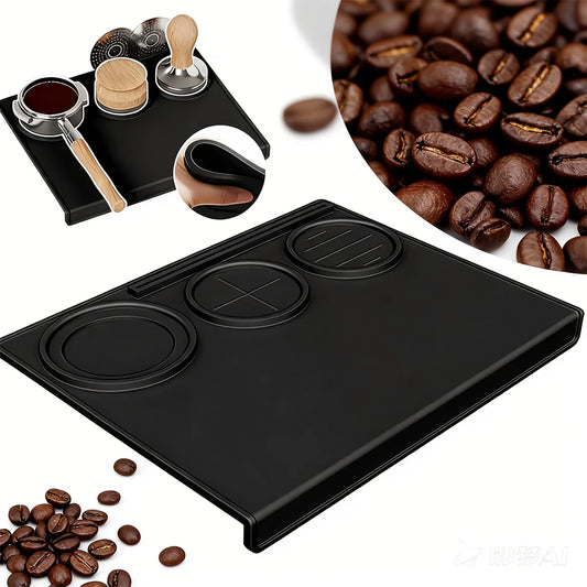 Espresso Tamping Matl, Coffee Accessory Tamp Station Mat for Home, Cafe, Silicone Non Slip Holder Pad Coffee Press Cushion Too Peaceful Pleasures Health and Wellness
