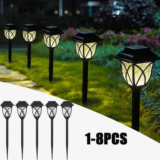Waterproof Solar Lawn Spike Lights | Outdoor Garden Path Decor Solar Spike Garden Light Peaceful Pleasures Health and Wellness