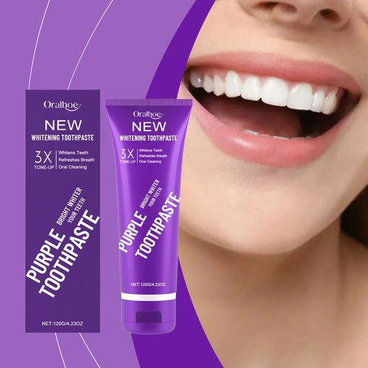 Purple Whitening Toothpaste | Fluoride-Free Stain Removal Mint Whitening Toothpaste Peaceful Pleasures Health and Wellness
