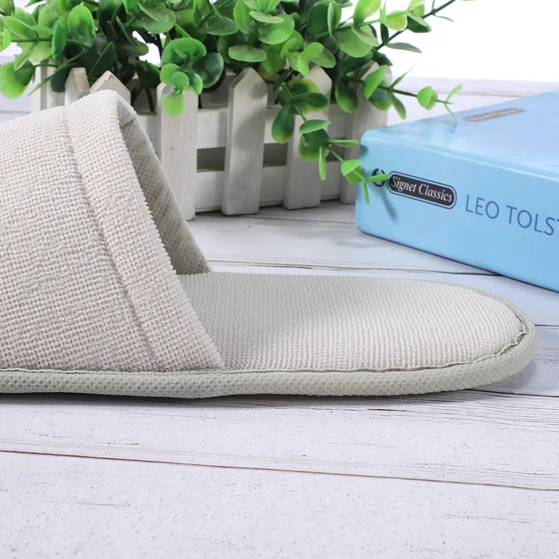 Disposable Non-Slip Closed Toe Slippers | Hotel Travel Home