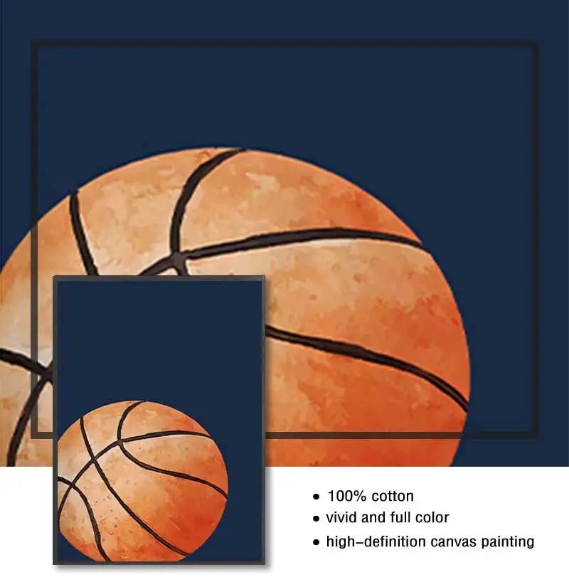 Personalized Basketball Canvas Wall Art | Boys Room Decor
