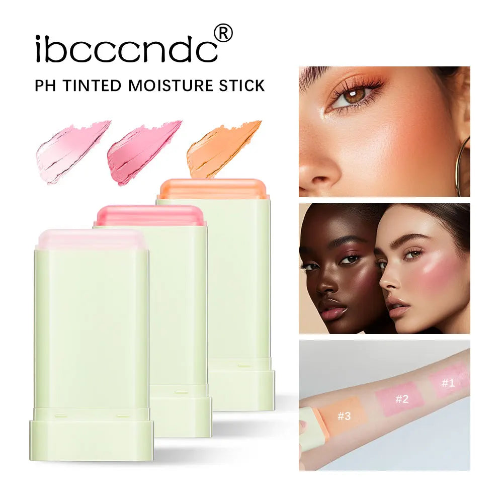 PH Tinted Moisture Stick Blush Stick Natural Cheek Face Rouge Blusher Lasting High Color Rendering Brightening Skin Waterproof Peaceful Pleasures Health and Wellness