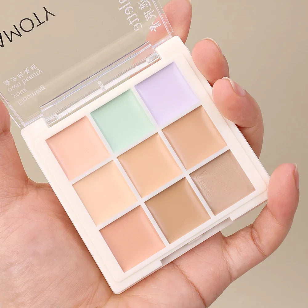 9-Color Concealer Palette – Waterproof Full Coverage Cream