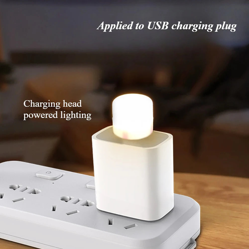 Mini USB LED Night Light | Warm White Eye Protection Reading Lamp