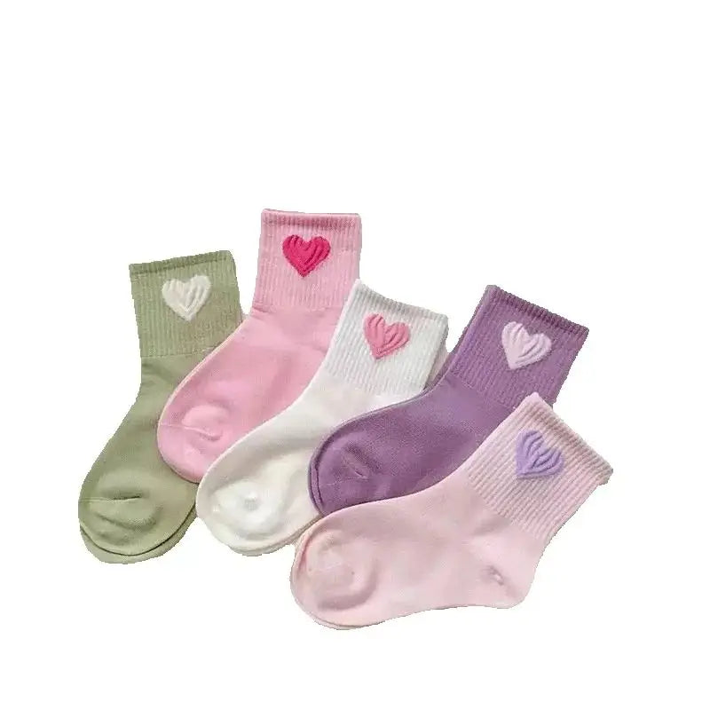 5-Pack Girls Colorful Mesh Half Socks | Soft & Breathable Kids
