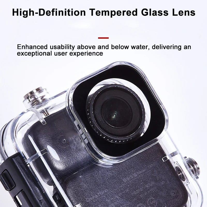 60M Camera Protective Shell Waterproof Sports Camera Cover Transparent Tempered Glass For DJI Osmo Nano PC/Glass/Stainless Steel Peaceful Pleasures Health and Wellness