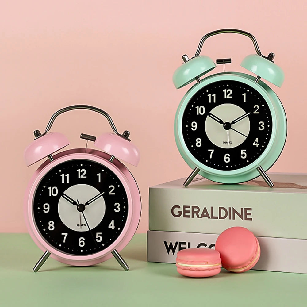 Vintage Twin-Bell Alarm Clock | Retro Desk & Nightstand Clock
