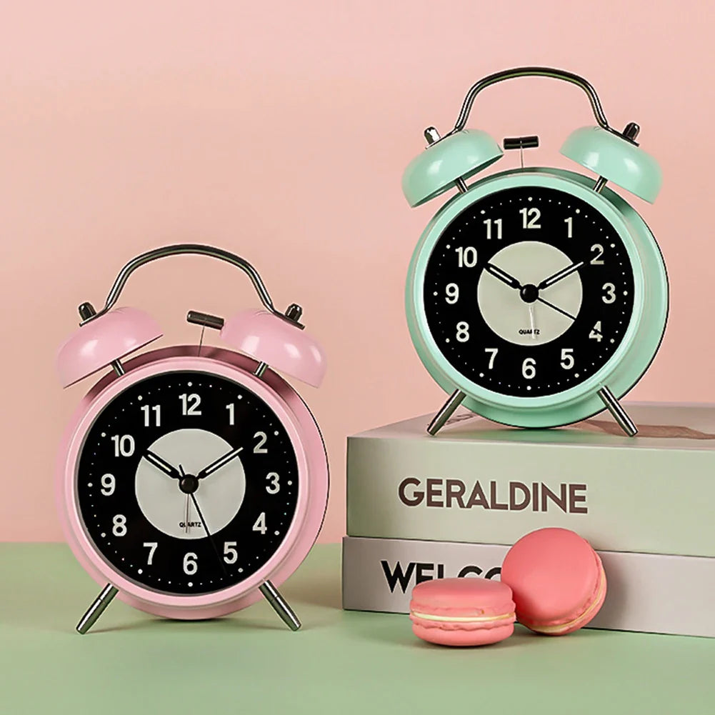 Vintage Twin-Bell Alarm Clock | Retro Analog Desk Clock