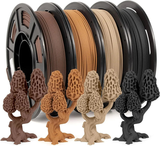 Wood PLA+ Filament 1.75mm | 250g–1000g Spool ±0.03mm 3D Printer Filament Peaceful Pleasures Health and Wellness