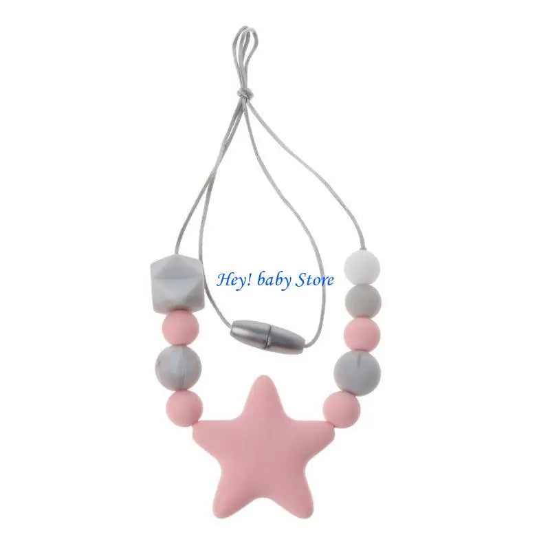 Silicone Teething Necklace | Sensory Chewing Pendant for Babies