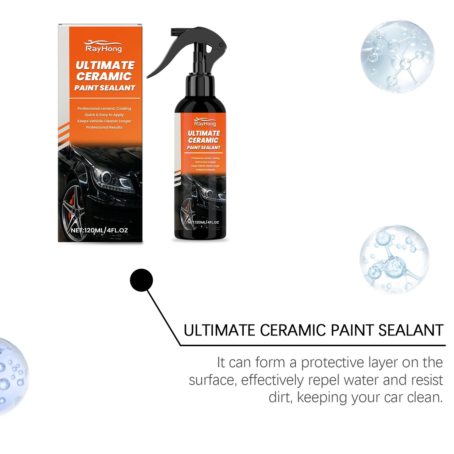 Rayhong Ceramic Coating Spray | Car Paint Protection & Shine