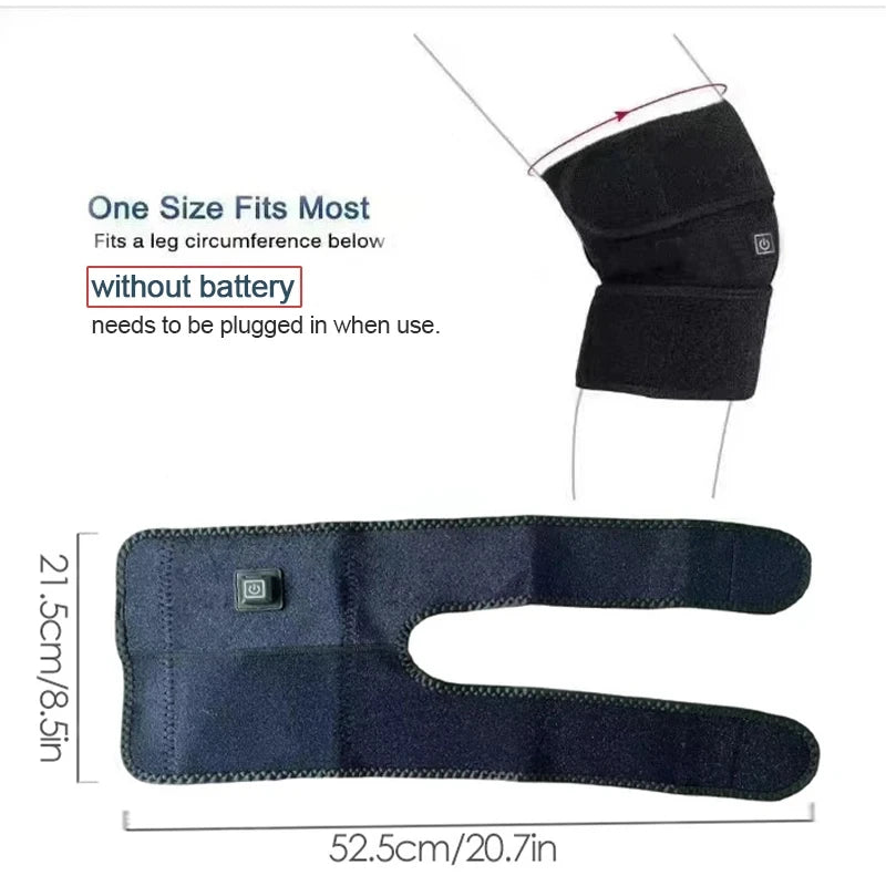 Electric knee heating pad - A USB-powered warming knee strap, suitable for joints, with adjustable heating band, ideal for daily Peaceful Pleasures Health and Wellness
