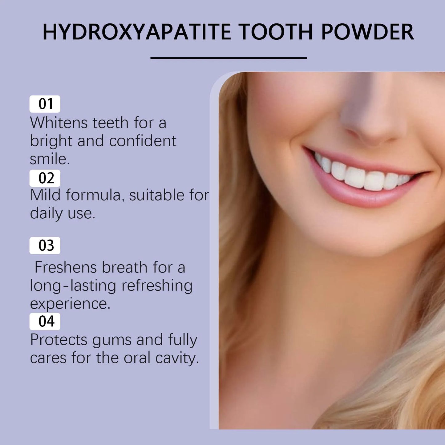 Oralhoe Teeth Whitening Powder – Plaque & Stain Removal 50g