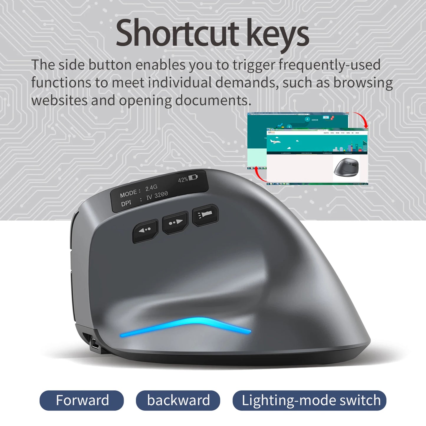 ZELOTES F-26C Silent Dual-Mode Wireless Mouse | 2.4GHz & BT