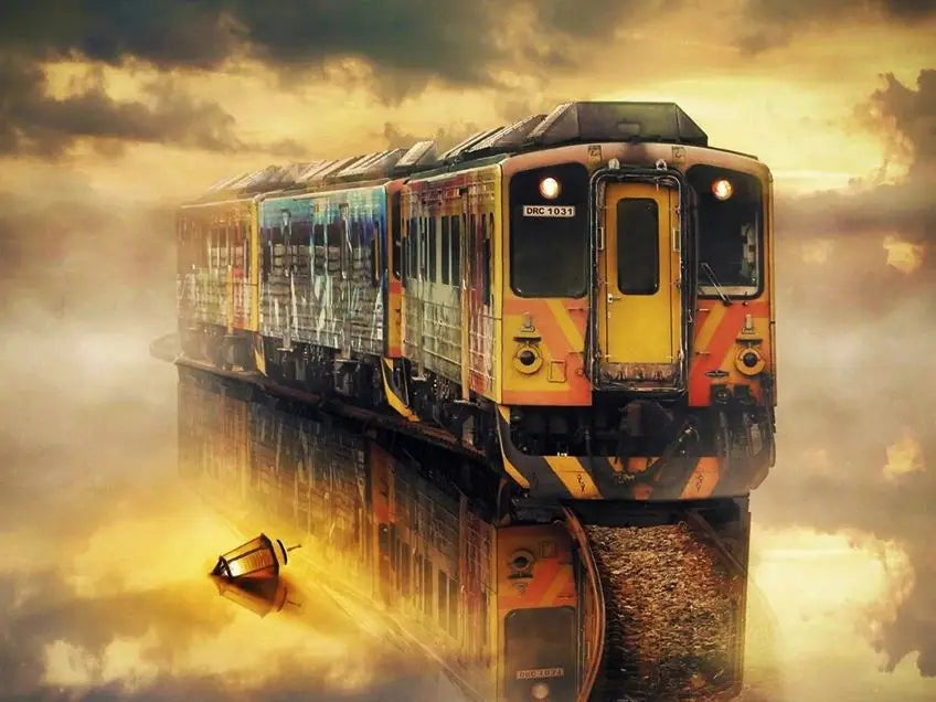 Paint By Number Canvas Painting Kits Landscape DIY Unframe Coloring By Numbers Train Acrylic Paint Kits Unique Gift Peaceful Pleasures Health and Wellness 7 50x70cm Unframed