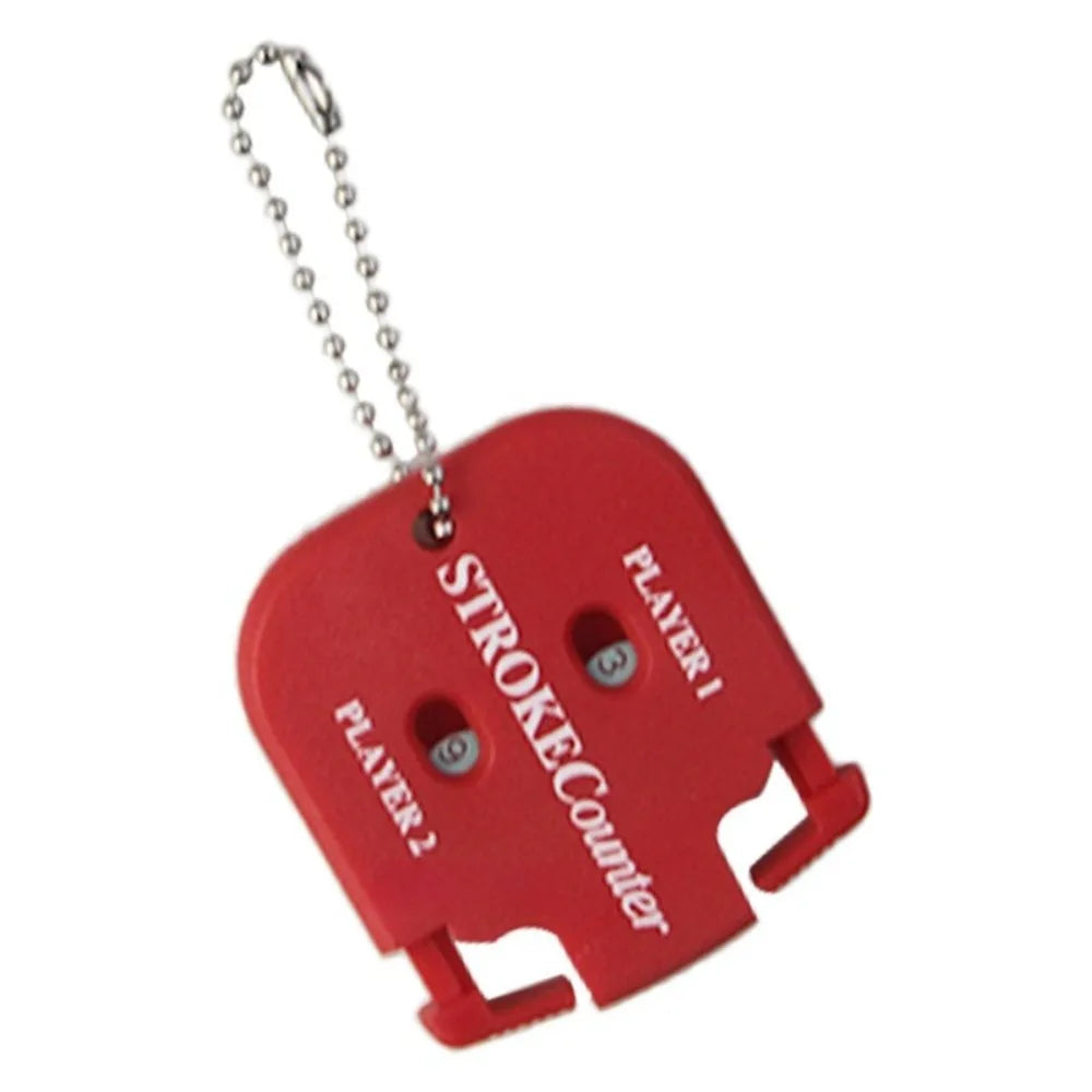 Mini Portable Golf Shot Count Putter Score Counter With Two Digits Scoring Easy Return To Zero Golf Accessories With Key Chain Peaceful Pleasures Health and Wellness red