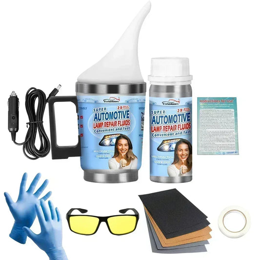 Car Headlight Polish Restoration Kit Headlight Polishing Cleaning Kit Anti-Scratch Hydrophobic Car Headlight Repair Polish Tool Peaceful Pleasures Health and Wellness