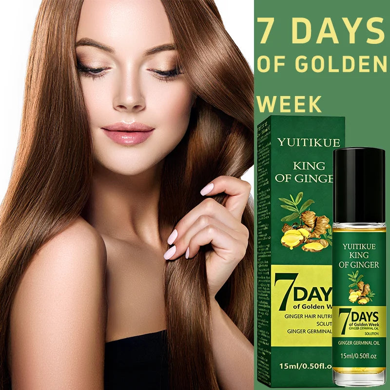 YUITIKUE King Of Ginger Hair Oil | 7 Days Golden Week Formula | Ginger Germinal Oil For Hair Nutrient & Scalp Nourishment 15ml Peaceful Pleasures Health and Wellness