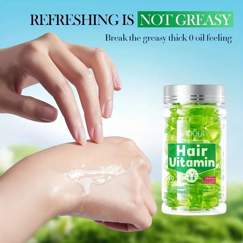 SADOER Aloe Vera Vitamin Hair Essence Capsules 40pcs