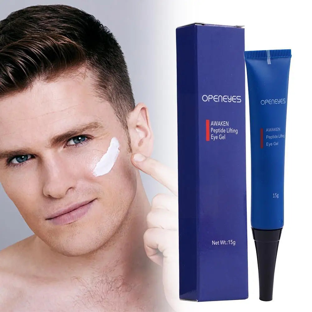 Men's Peptide Lifting Eye Gel 15g – Moisturizing Under Eye Cream for Dark Circles, Puffiness & Fine Lines Peaceful Pleasures Health and Wellness